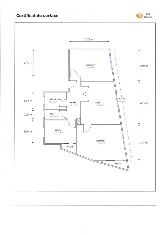 Afficher la photo en grand Appartement F4 à vendre - 4 pièces - 59.0 m2 - BEAUSOLEIL - 06 - PROVENCE-ALPES-COTE-D-AZUR - Century 21 Agence Molière