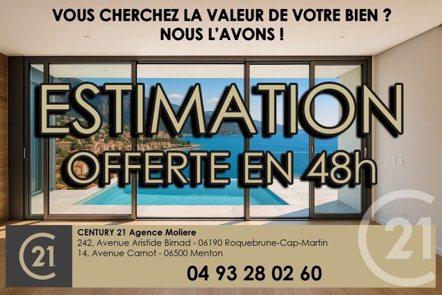 Appartement F2 à vendre - 2 pièces - 56.21 m2 - MENTON - 06 - PROVENCE-ALPES-COTE-D-AZUR - Century 21 Agence Molière