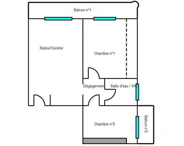 Appartement F3 à vendre - 3 pièces - 46.95 m2 - ROQUEBRUNE CAP MARTIN - 06 - PROVENCE-ALPES-COTE-D-AZUR - Century 21 Agence Molière