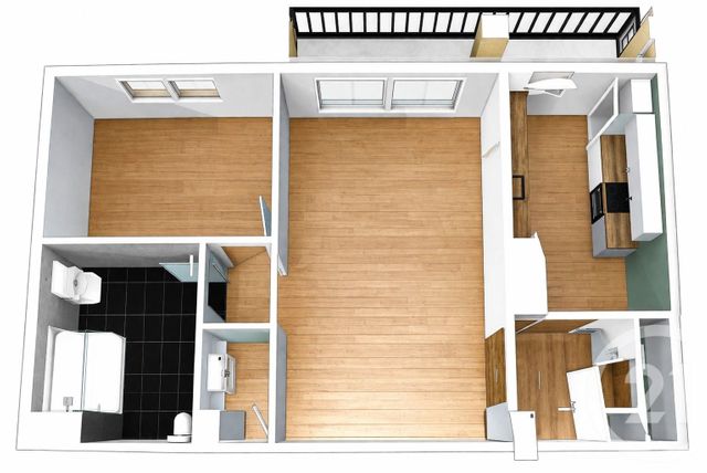 Appartement F2 à louer - 2 pièces - 46.9 m2 - NICE - 06 - PROVENCE-ALPES-COTE-D-AZUR - Century 21 Agence Molière